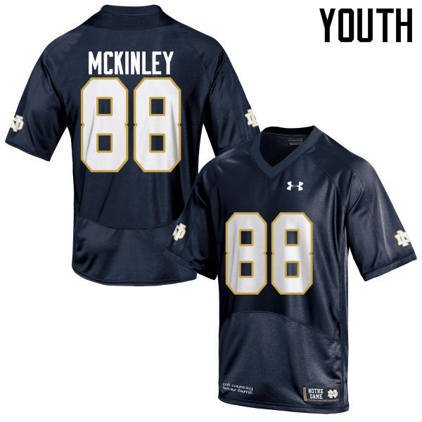 Youth #88 Javon McKinley Notre Dame Fighting Irish College Football Jerseys-Navy Blue